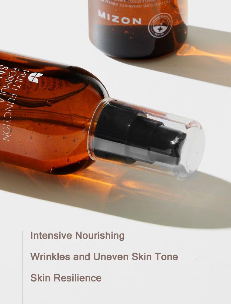 MIZON essence in hand illustrating small amount needed for hydration
