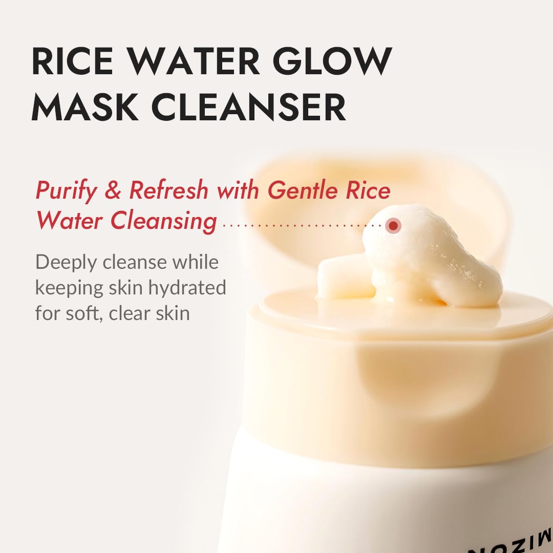 MIZON creamy texture closeup demonstrating hydrating, non-stripping formula