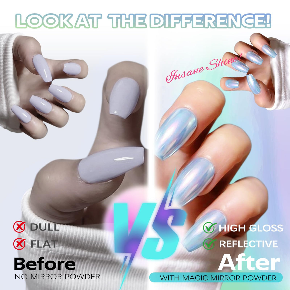 MKNZOME aurora duochrome pigment shifting color under different light
