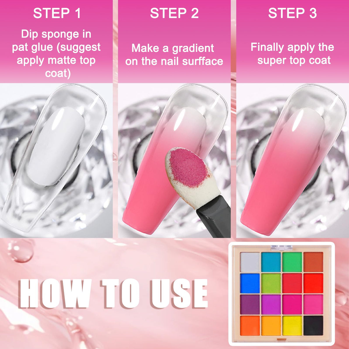 MKNZOME swatches on nail wheel demonstrating accurate color payoff and inspiration