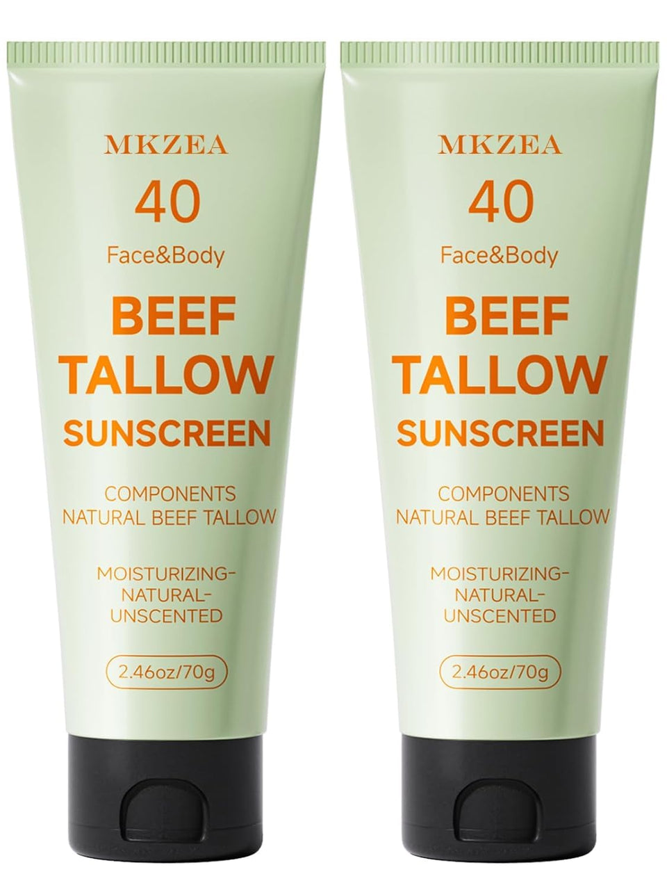 mkzea front packaging showing two travel tubes, travel-ready protection