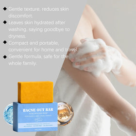 MMGRZR bar applied in shower to back demonstrating hard-to-reach cleansing