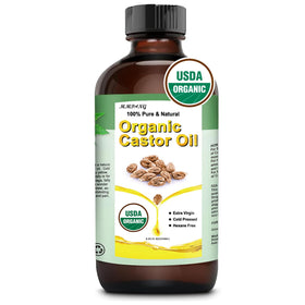 MMPANG front glass bottle showing pure castor oil and clear labeling benefits