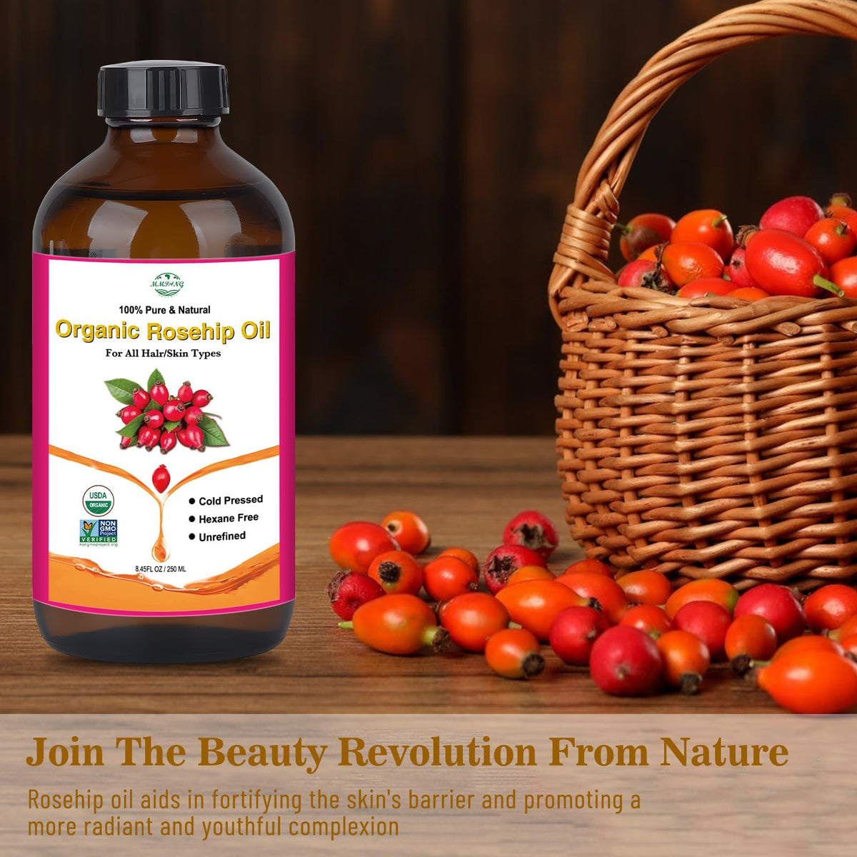 MMPANG applying rosehip oil to hair ends for added moisture
