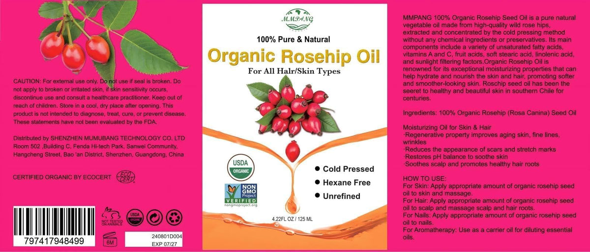 MMPANG rosehips and seeds visual showing natural origin and cold-pressed source