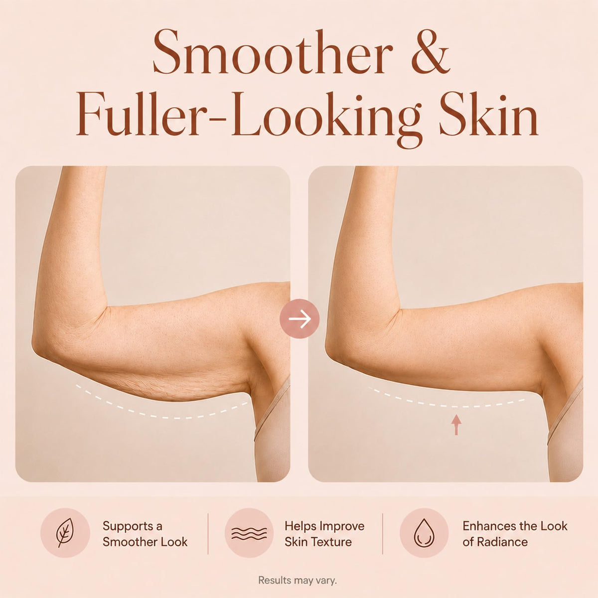MOCKGVY on arms and legs in lifestyle scene illustrating visible softening benefits