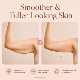 MOCKGVY on arms and legs in lifestyle scene illustrating visible softening benefits