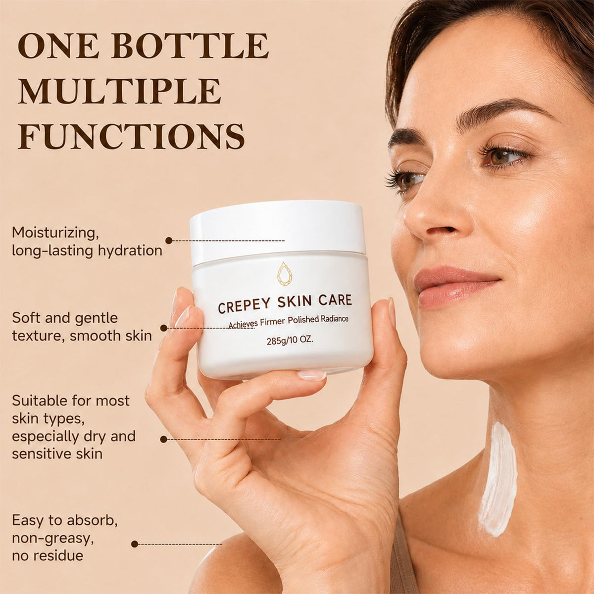 MOCKGVY cream being dispensed highlighting spreadable formula and fast absorption