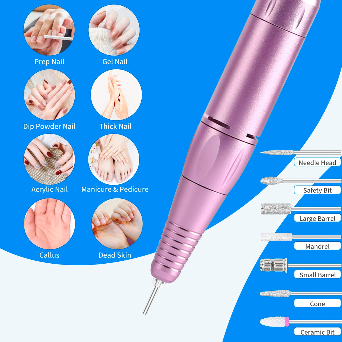 MOCOWIND aluminum handpiece close-up showing textured grip for precise control