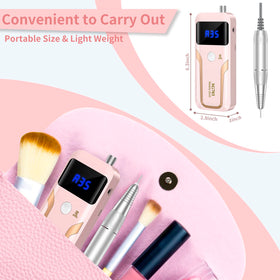 MOCOWIND in-use during manicure demonstrating cordless convenience and precision