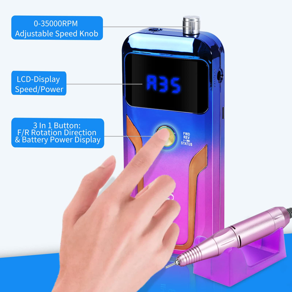 MOCOWIND packed in a travel case illustrating convenience for mobile appointments