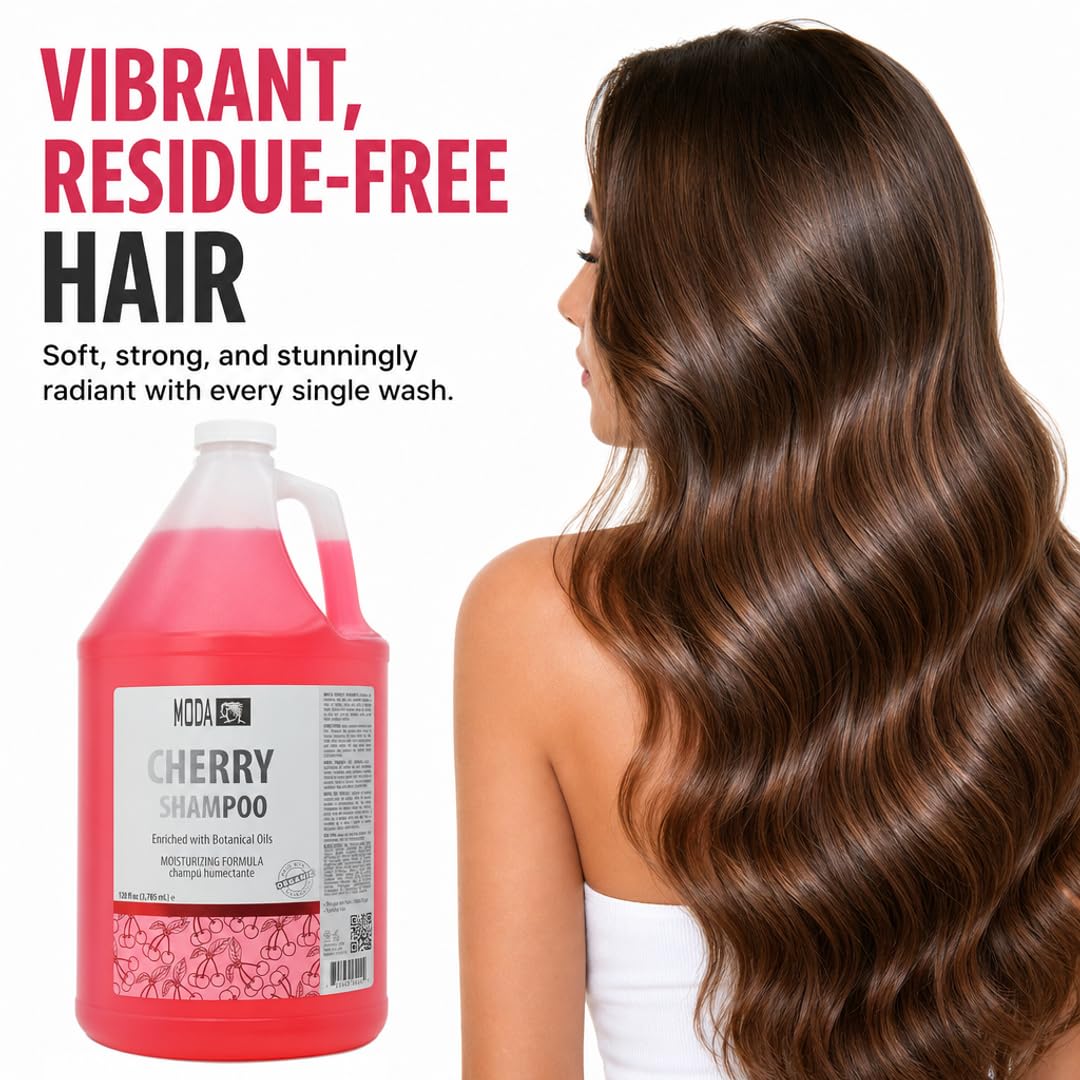 MODA before and after hair photo showing smoother, shinier results