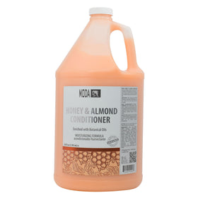 MODA front packaging showing honey almond bulk conditioner and professional benefit