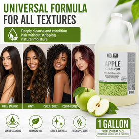 MODA close-up of shampoo texture demonstrating moisturizing, creamy lather
