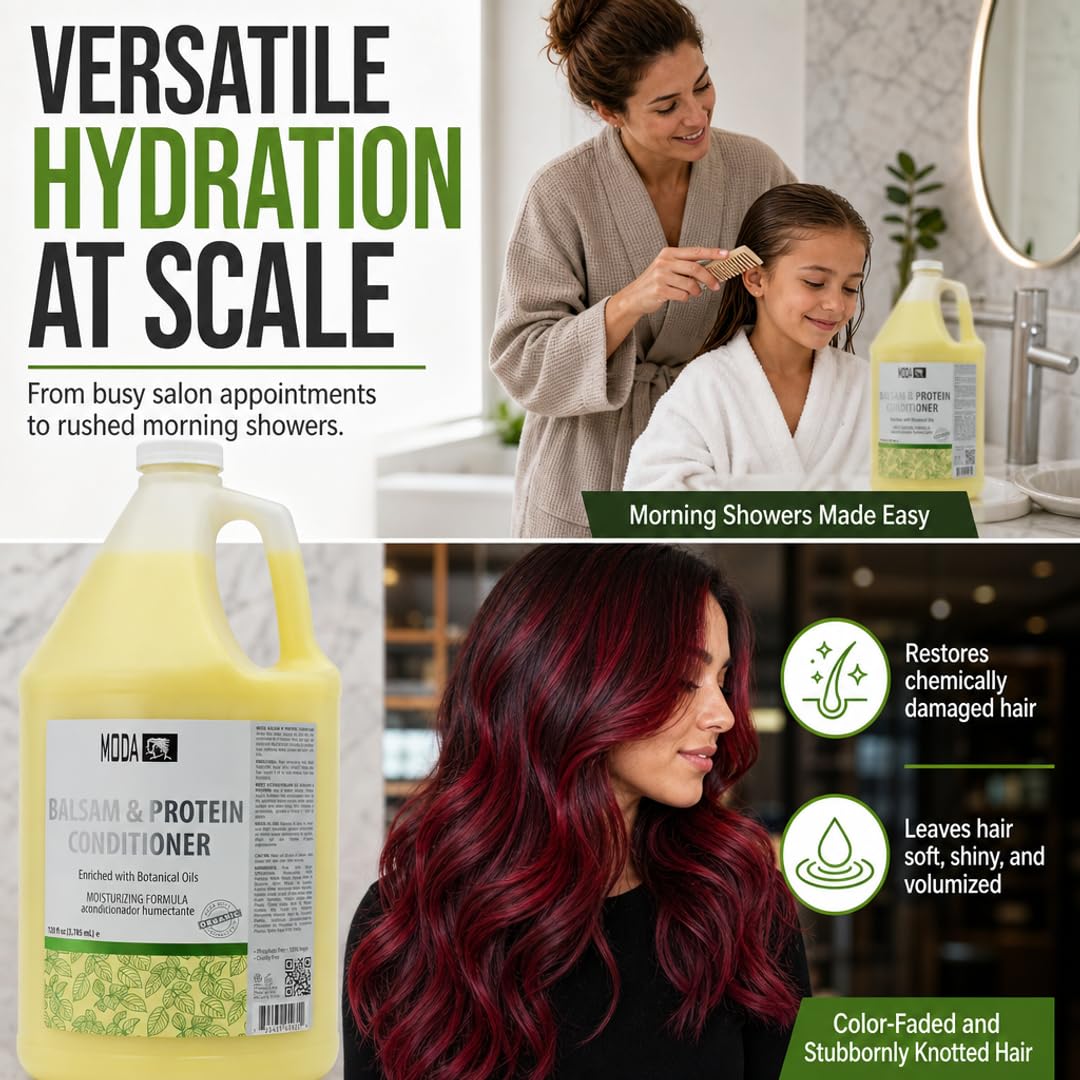 MODA side label ingredients list highlighting keratin and vitamin E benefits