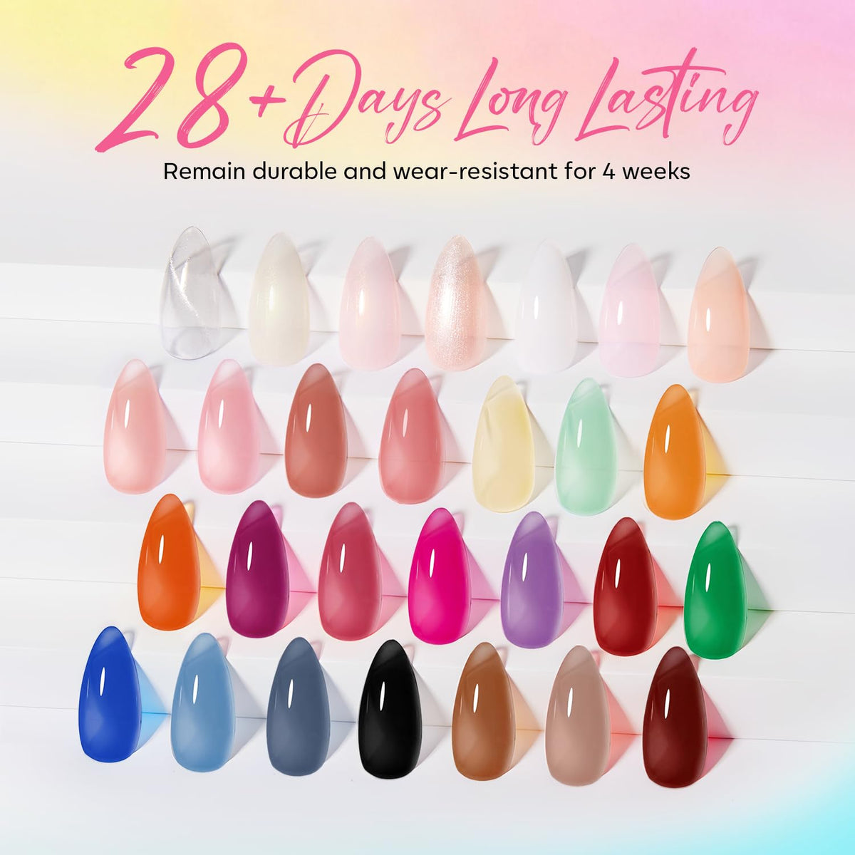 modelones 28 color array of jelly nudes for easy color selection