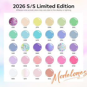 modelones bottle color window close-up displaying true pastel shade and easy color pick benefit
