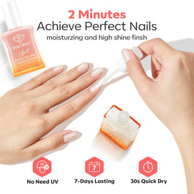 modelones bottle size comparison with hand to show travel-friendly volume