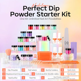 Modelones color range display of twenty jars highlighting vibrant seasonal shades