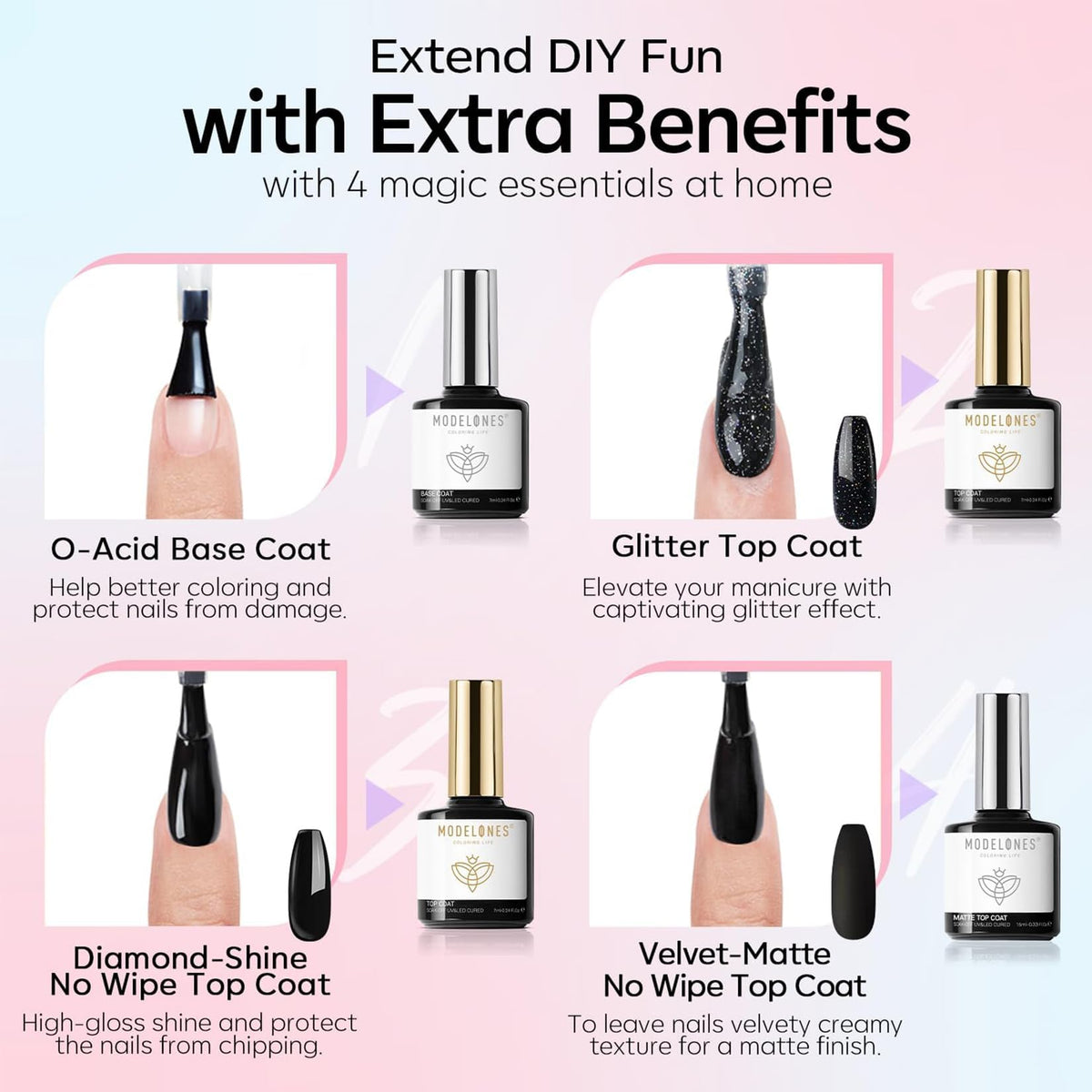 modelones cured nails matte finish showcasing soft flat effect