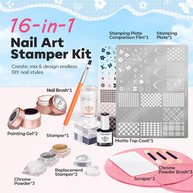 modelones dual-end nail brush close detail for precise lace and edge work
