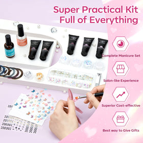 modelones eight rosy pink poly gels displayed for color selection benefit