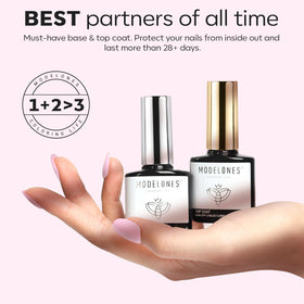 modelones finished manicure lifestyle shot showing salon-quality shine