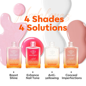 modelones four bottles lined up displaying shades, offers shade variety benefit