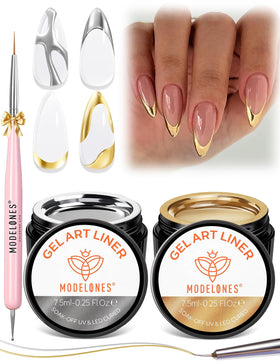 modelones front packaging showing gold and silver set, gift-ready sheen