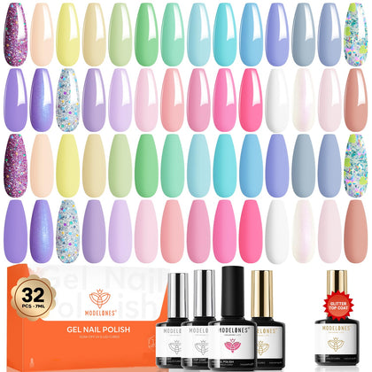 modelones front packaging showing full 32-piece kit and organized bottles for clear selection