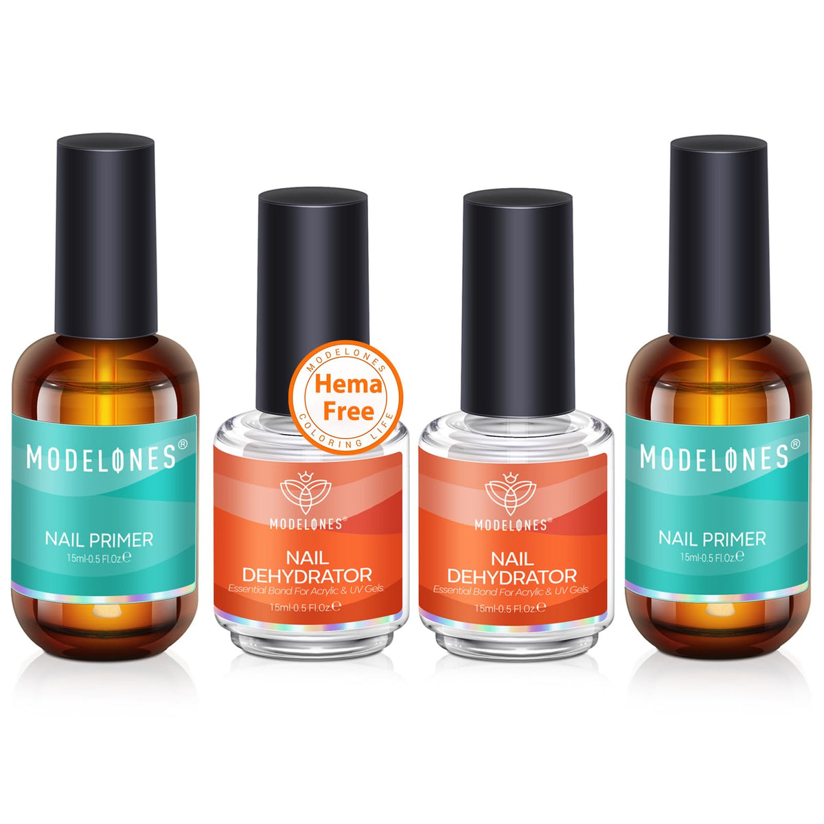 modelones front packaging showing four 15 ml bottles and benefits