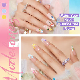 modelones glitter and glossy top coats highlighting sparkle and high-shine finish options