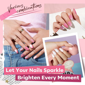 modelones glitter texture detail showcasing sparkle finish for accent nails and added shine