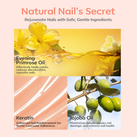 modelones ingredients label close-up showing keratin and oils for nourishing nails benefit
