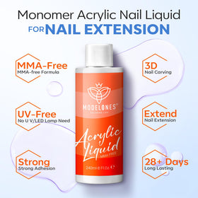 modelones label closeup highlighting MMA-free claim and low-odor benefit