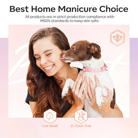 modelones lifestyle manicure setting with finished nails showing professional-looking benefit