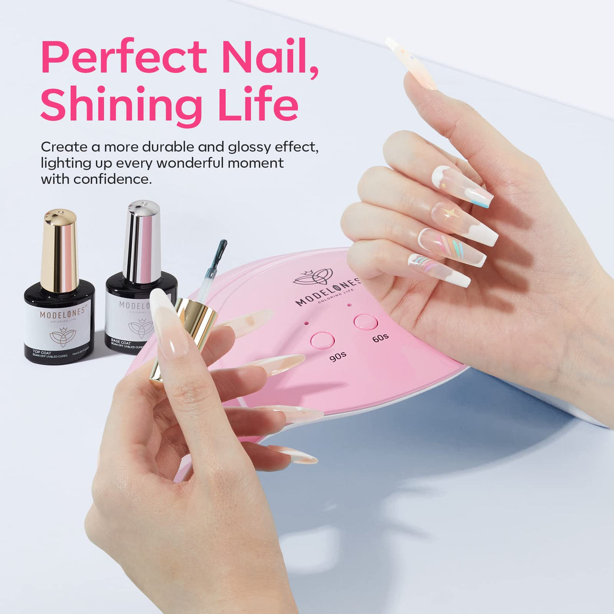 modelones lifestyle manicure setup illustrating professional results at home