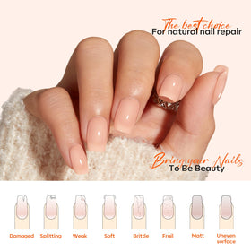 modelones milky white bottle close-up showing brush and milky finish for even coverage