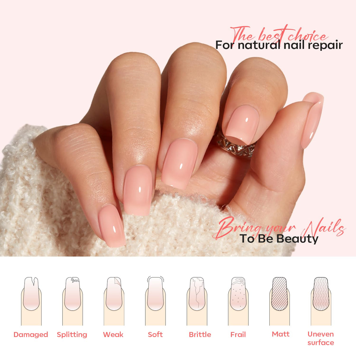 modelones milky white bottle close-up highlighting smooth finish and repair