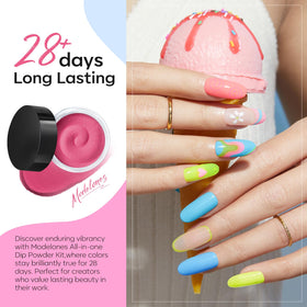 modelones nail process in use demonstrating easy dip technique benefit