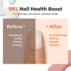modelones pink and nude application on nails demonstrating natural, salon finish