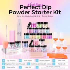 modelones powder color array of 20 pastels for versatile nail looks
