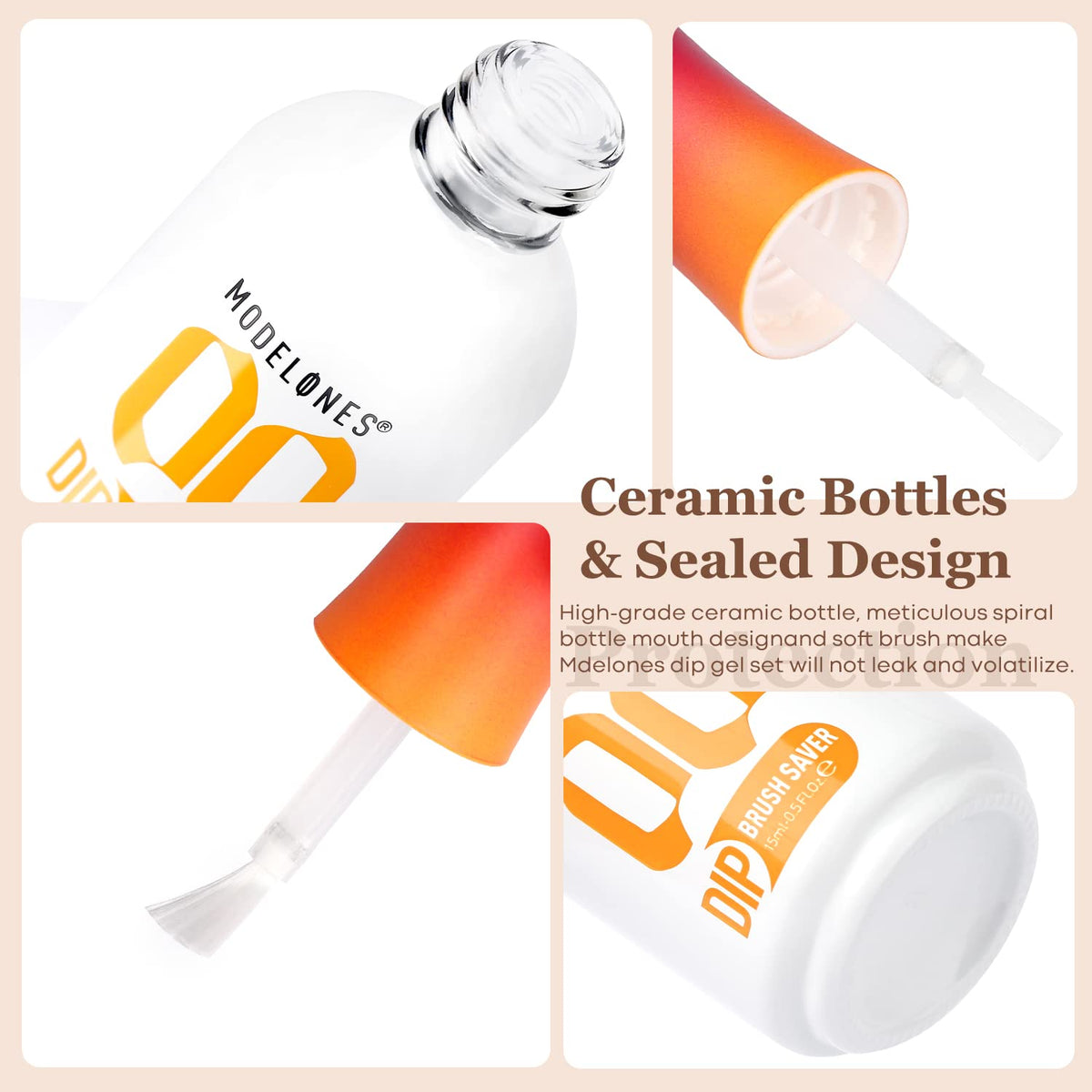 modelones 15ml bottles in hand demonstrating compact, travel-friendly size