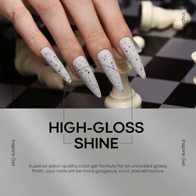 modelones swatch plate of six shades showing opacity and pairing options for nail art