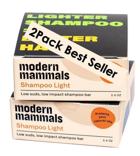 modern mammals front packaging showing two fragrance-free bars for travel convenience