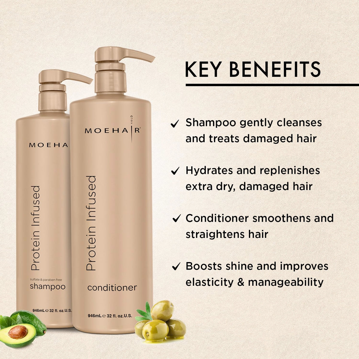 MOEHAIR duo both bottles styled together indicating complete hair routine