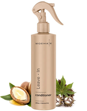 MOEHAIR front bottle shot showing label and 12 fl oz size with clear benefits