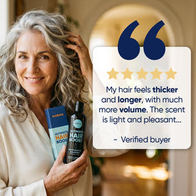 Moerie after wash smooth hair showing improved texture and manageability