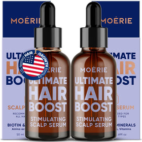 Moerie front bottle showing label and compact 1.69 fl oz size benefit