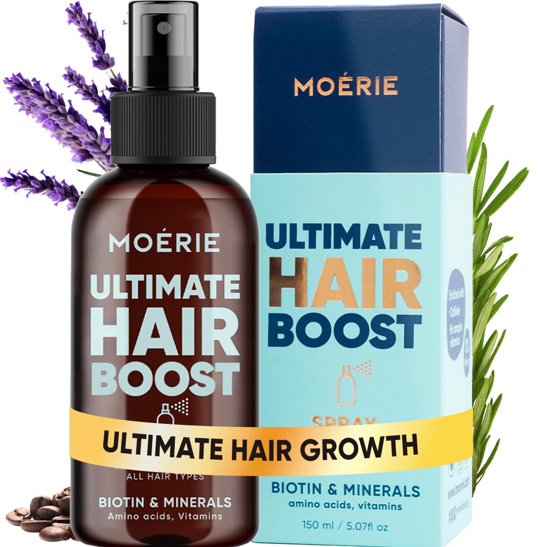 Moerie front packaging showing 150ml bottle and benefits